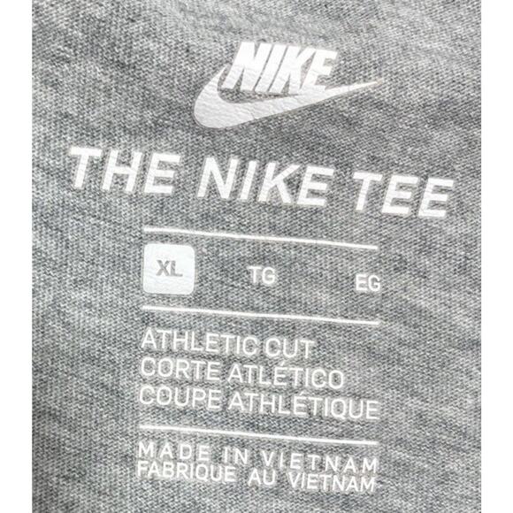 NIKE The Nike Tee Men's Short Sleeve Crew Neck Dri-Fit Tee XL Gray - Picture 7 of 7